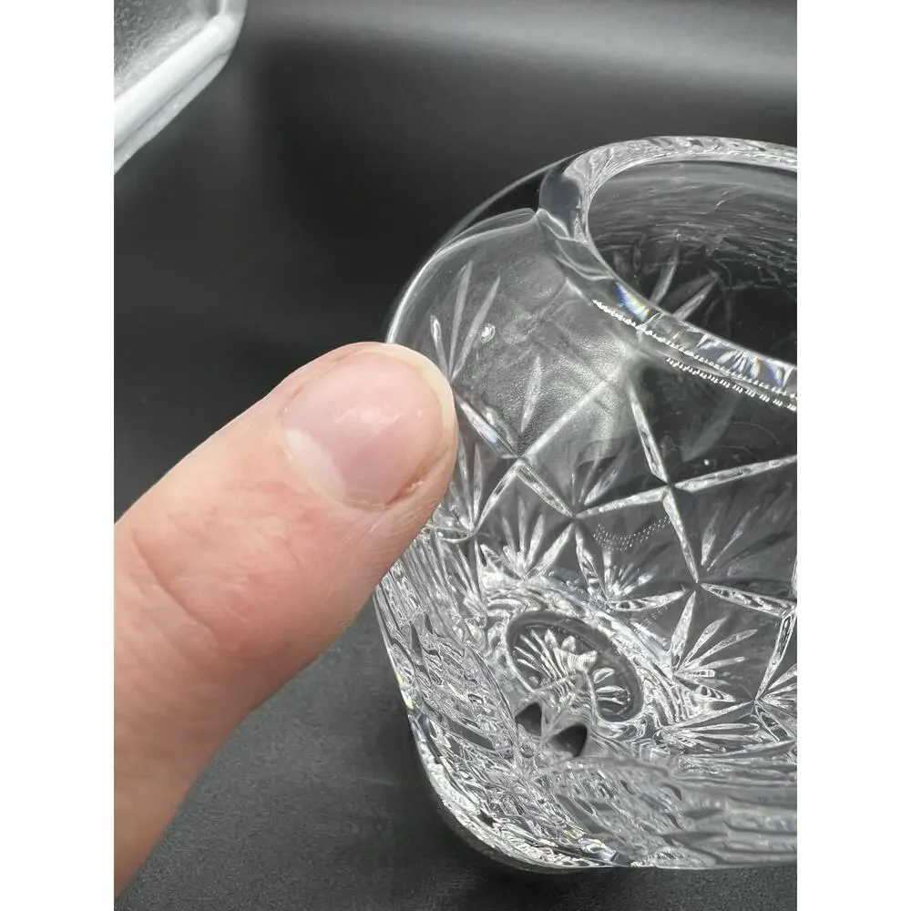 Tiffany & Co Sybil Diamond Cut Crystal Bud Vase 4.25” Tall